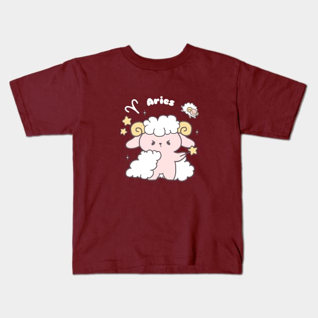 Aries Loppi Tokki Bunny Zodiac Series Kids T-Shirt by LoppiTokki